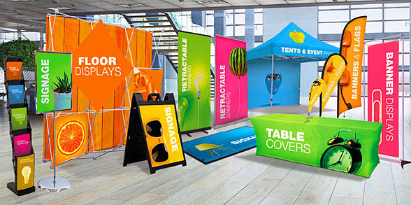 fabric backdrops and pop up banners trade show displays new york